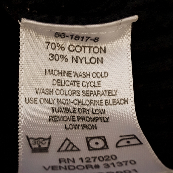 โ๏ธ CHADWICKS PLUNGING V-NECK SWEATER vintage BLACKISHGray. Sz M/Lg - Picture 7 of 16